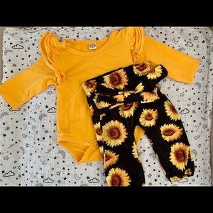 Baby Girl Sunflower Outfit